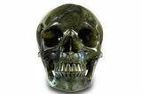 Realistic, Shimmering Labradorite Skull - Madagascar #378719-1